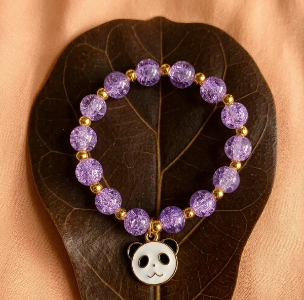 Purple_Beaded_Panda_Charm_Bracelet_For_Women