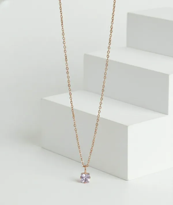 Rose_Gold_Tone_Square_Stone_Pendant_Necklace_For_Women