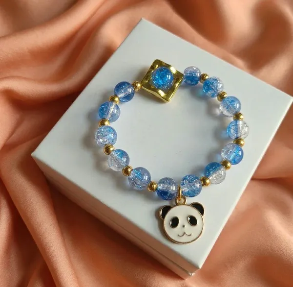 Blue_Beaded_Panda_Charm_Bracelet_For_Women