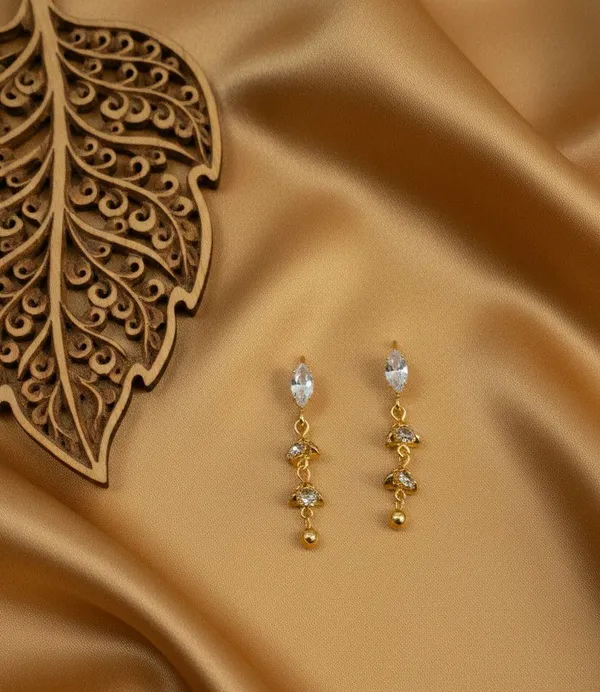 Gold_Tone_Marquise_Crystal_Floral_Drop_Earrings_For_Women