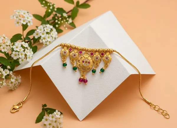 Gold_Tone_Traditional_Motif_Necklace_For_Women