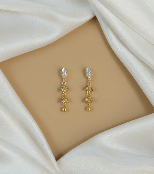 Gold_Tone_Marquise_Crystal_Floral_Drop_Earrings_For_Women