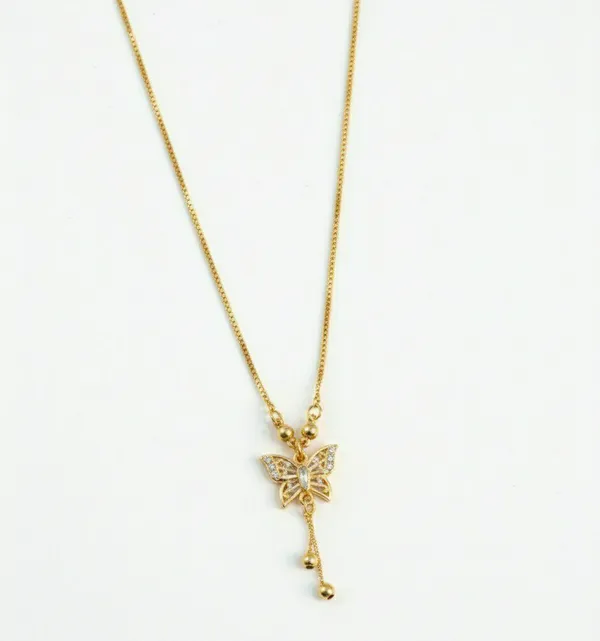 Gold_Tone_Butterfly_Stone_Drop_Pendant_Necklace_For_Women