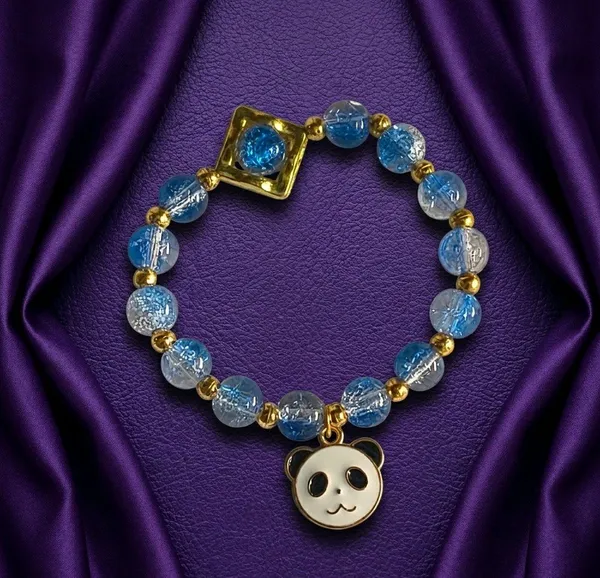 Blue_Beaded_Panda_Charm_Bracelet_For_Women