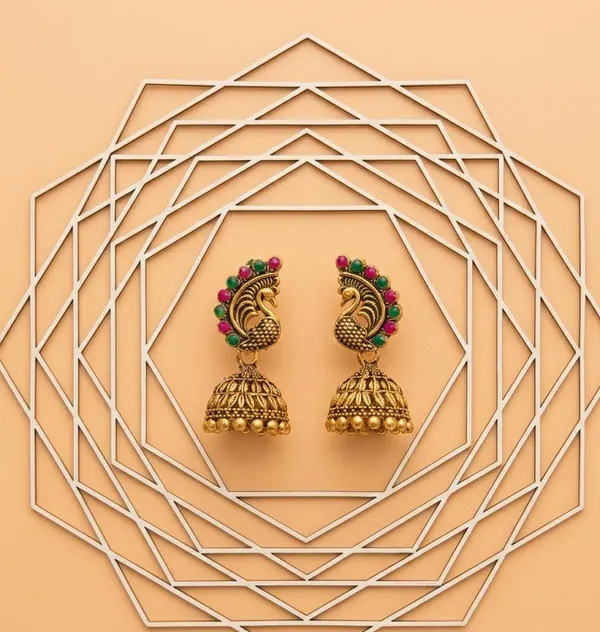 Gold_Tone_Peacock_Stone_Jhumka_Earrings_For_Women
