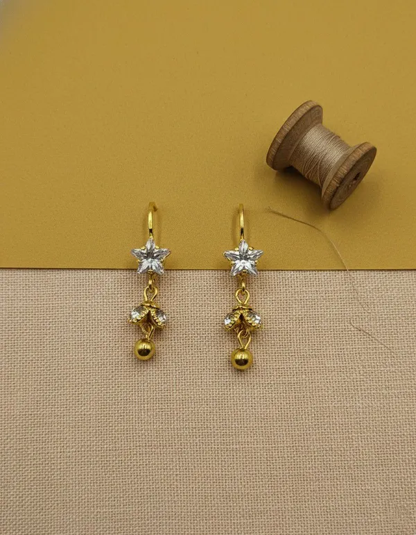 Gold_Tone_Floral_Bead_Drop_Earrings_For_Women