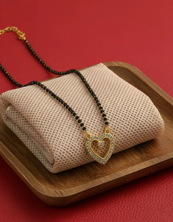 Gold_Tone_Black_Beaded_Heart_Pendant_Mangalsutra_For_Women