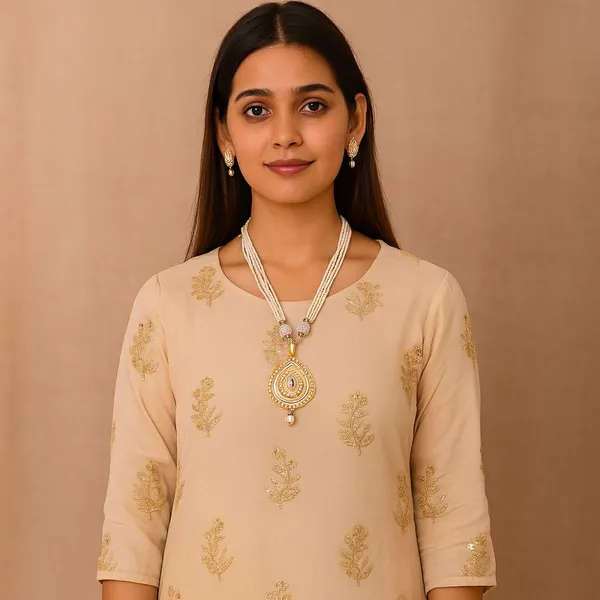 Gold_Tone_Pearl_Layered_Necklace_Set_For_Women