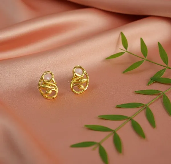 Gold_Tone_Layered_Chain_Drop_Earrings_For_Women