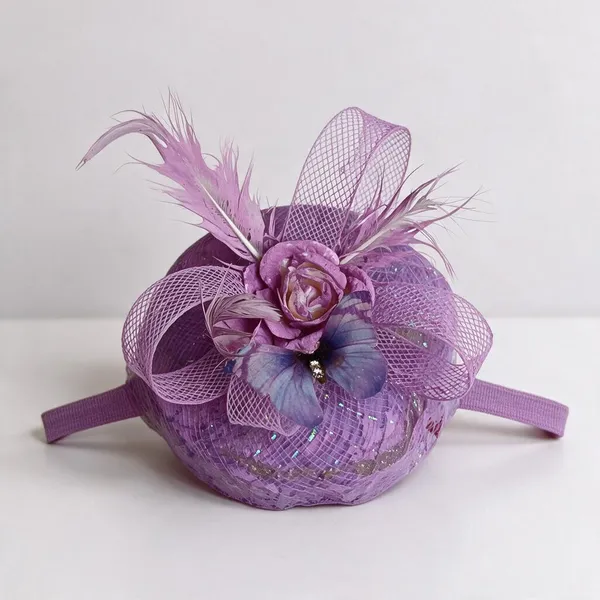 Purple_Net_Floral_Feather_Hairband_For_Kids