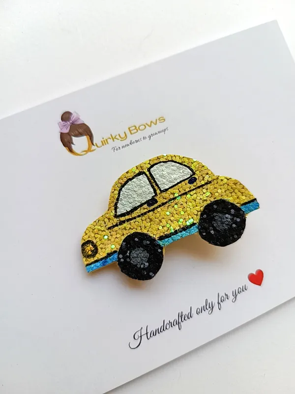 Yellow_Sequin_Car_Brooch_For_Kids_Pack_Of_2
