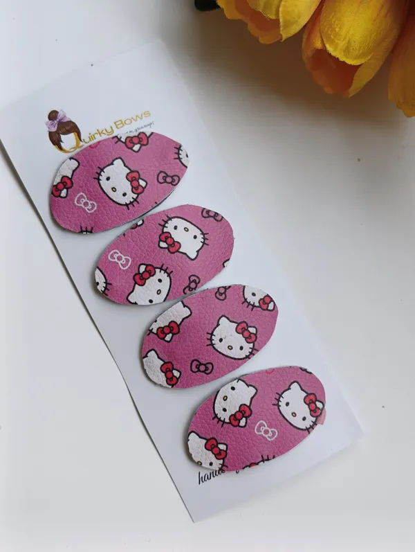 Pink_Printed_Hello_Kitty_Hair_Clips_For_Girls