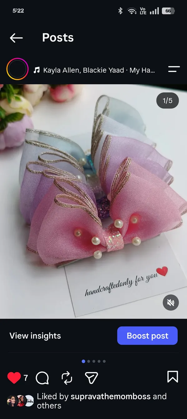 Pink_Blue_Organza_Pearl_Bow_Hair_Clips_For_Kids
