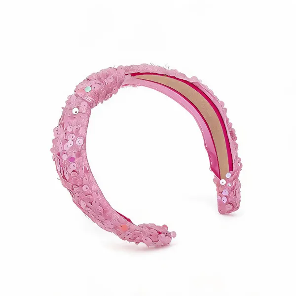 Pink_Sequin_Embellished_Fabric_Headband_For_Kids