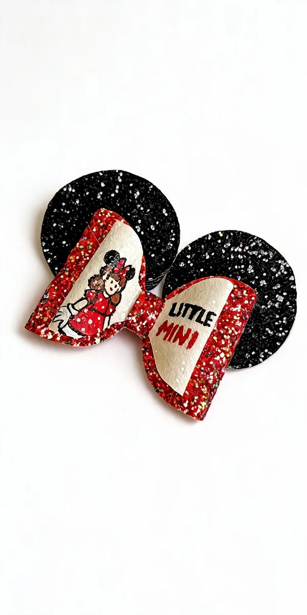 Red_Sequin_Character_Ear_Accent_Hair_Bow_Set_For_Kids