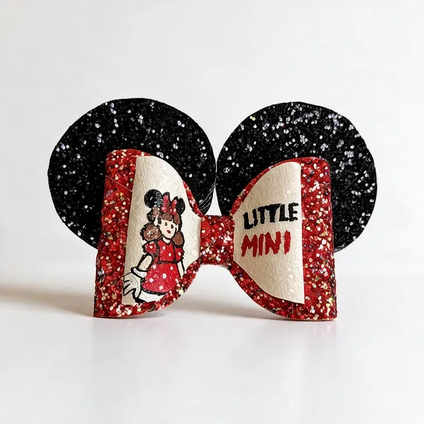 Red_Sequin_Character_Ear_Accent_Hair_Bow_Set_For_Kids