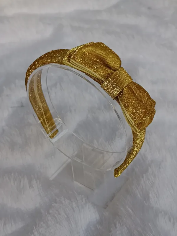 Gold_Glitter_Polyester_Bow_Headband_For_Girls