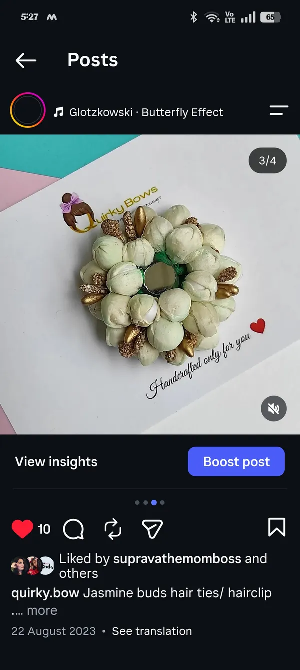 White_Floral_Jasmine_Hair_Tie_For_Kids
