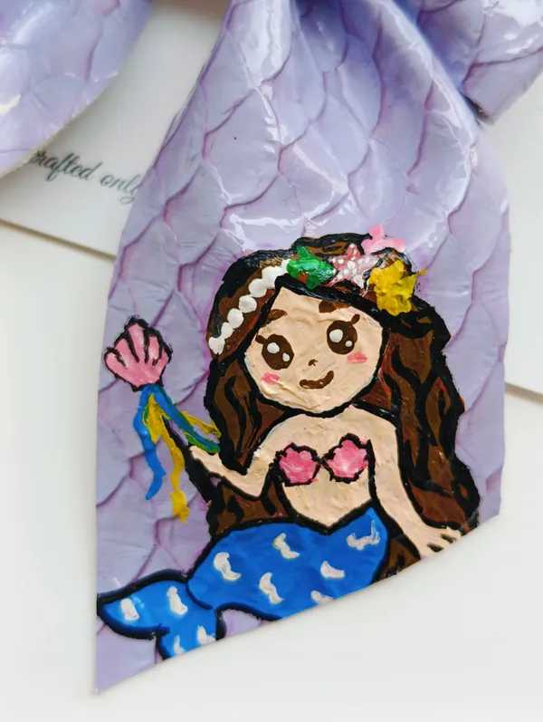 Lavender_Leather_Quilted_Bow_Hair_Accessory_For_Girls