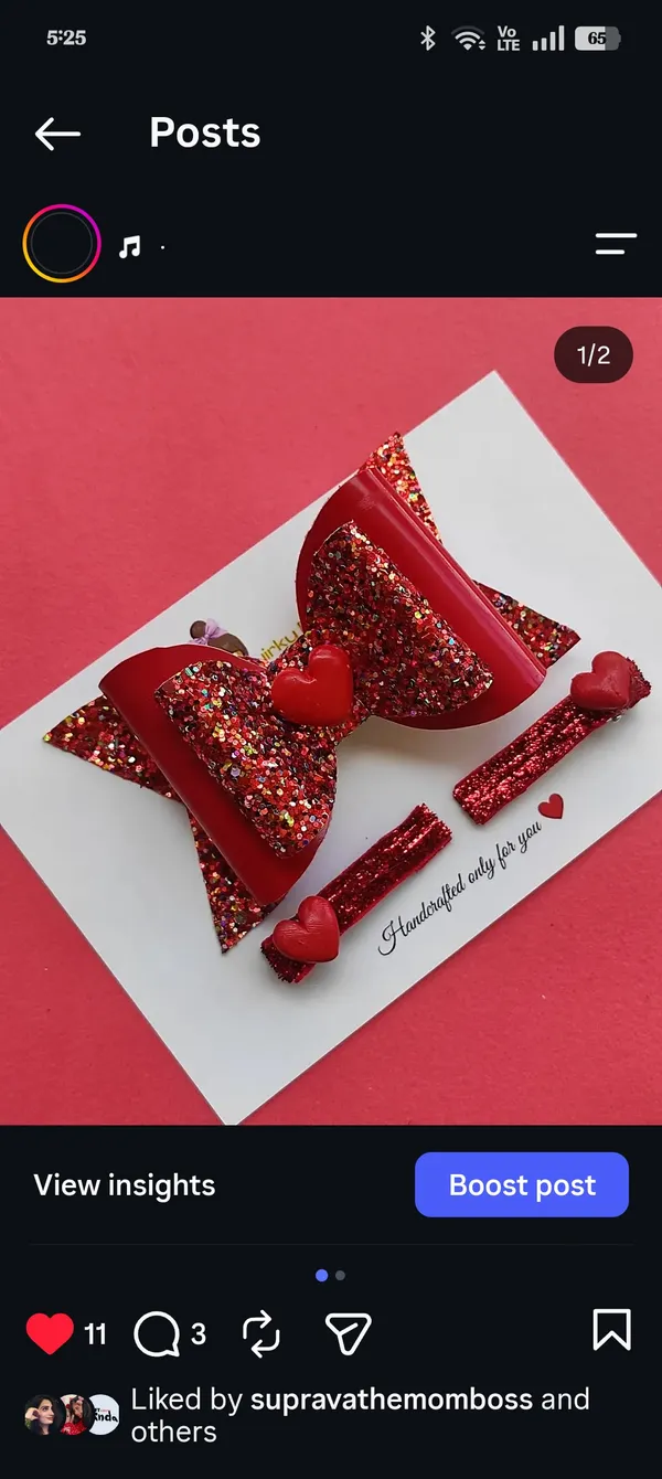 Red_Glitter_Sequin_Layered_Bow_Hair_Clip_Set_For_Kids