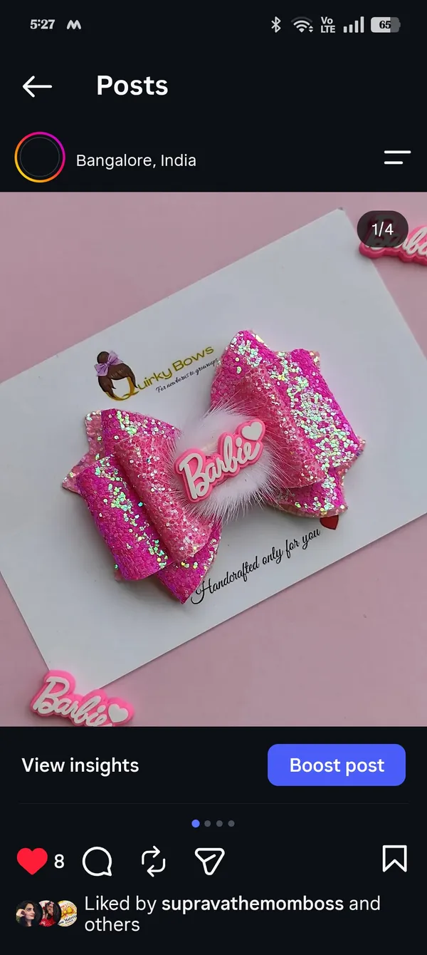 Pink_Sequin_Bow_Hair_Clip_For_Kids
