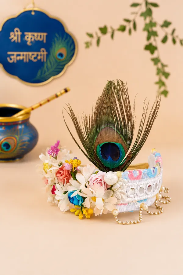 White_Sequin_Traditional_Krishna_Costume_For_Kids