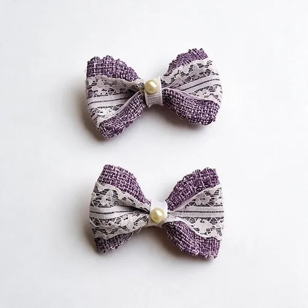 Purple_Jute_Lace_Bow_Hair_Accessory_For_Kids