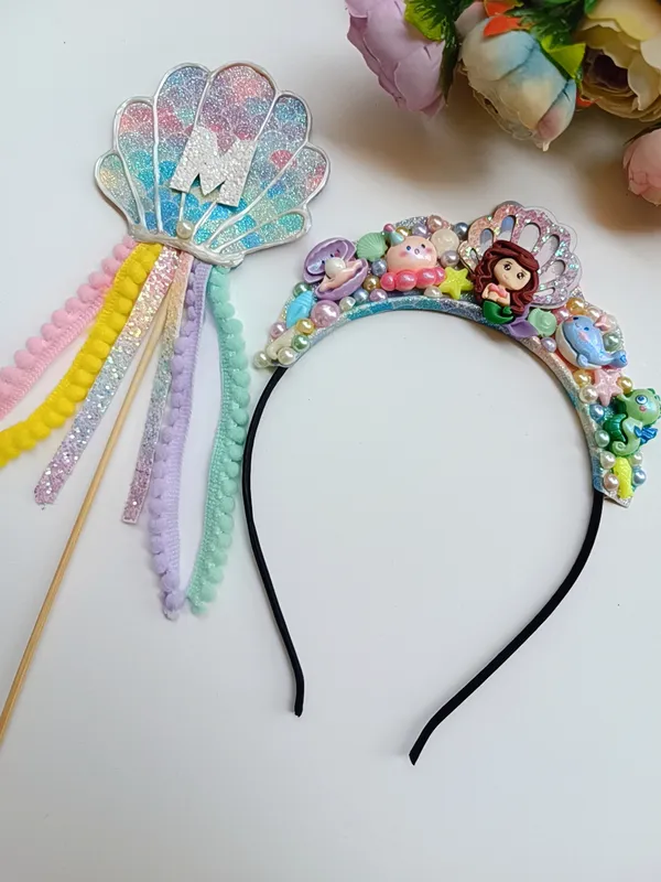 Multicolor_Glitter_Mermaid_Headband_Set_For_Girls