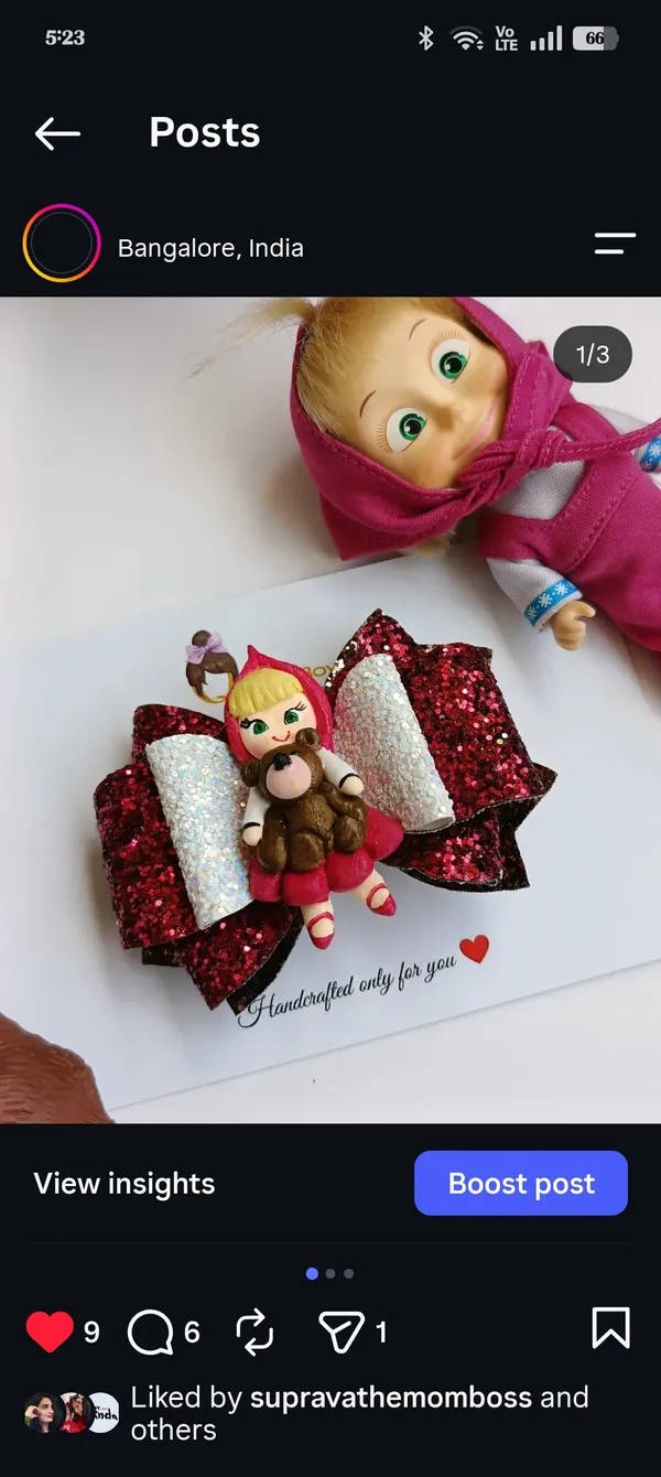 Red_Sequin_Doll_Teddy_Embellished_Hair_Bow_For_Kids