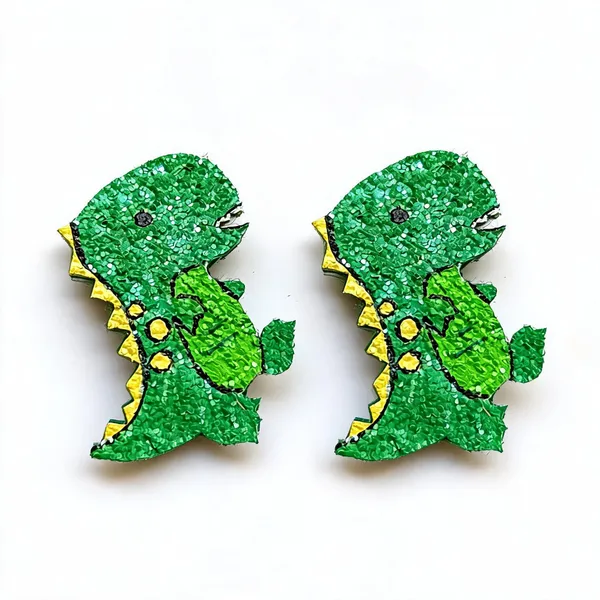Green_Sequin_Dinosaur_Brooch_For_Kids_Set_Of_2
