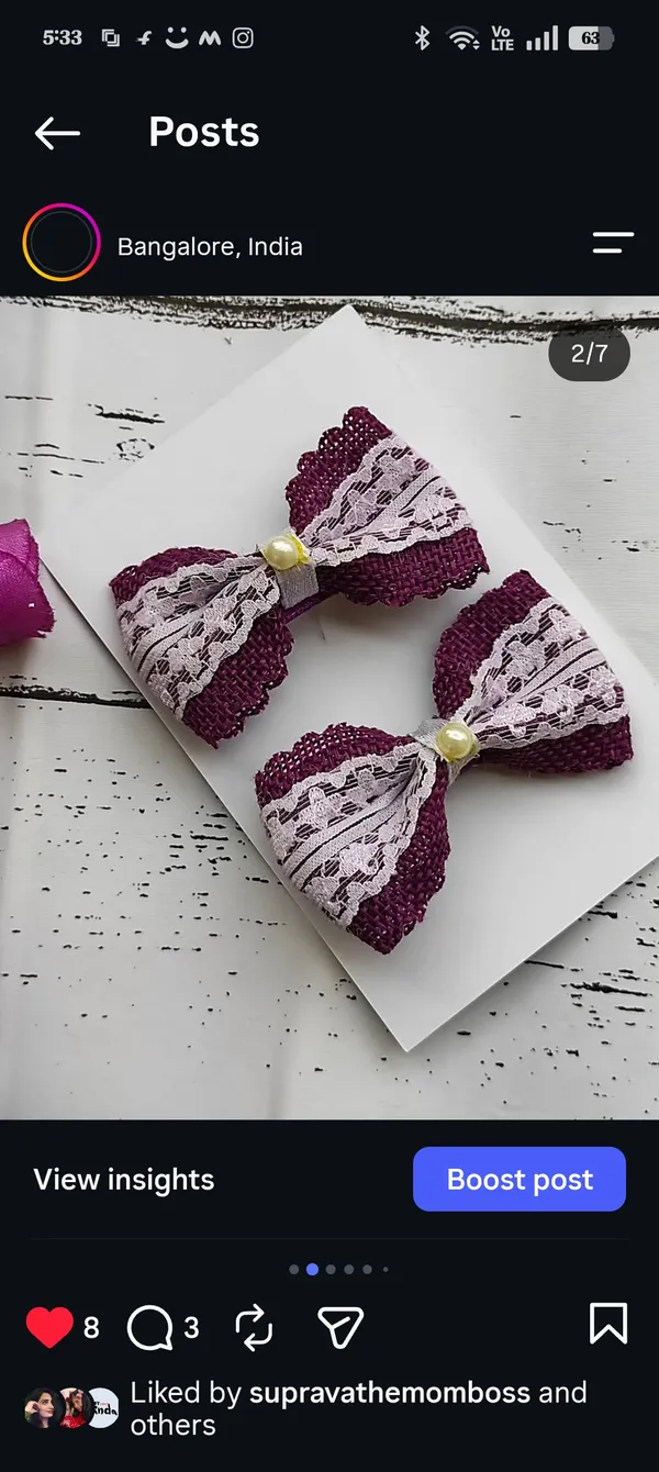 Maroon_Jute_Lace_Pearl_Bow_Hair_Accessory_For_Kids