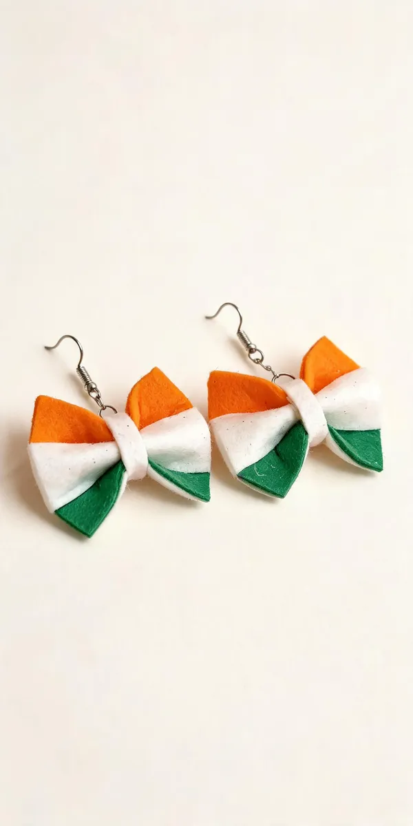 Tricolour_Felt_Fabric_Bow_Drop_Earrings_For_Women_Set_of_2