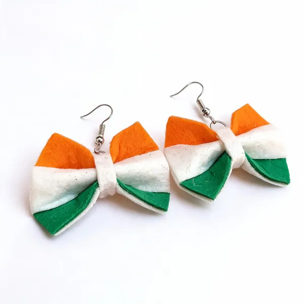 Tricolour_Felt_Fabric_Bow_Drop_Earrings_For_Women_Set_of_2