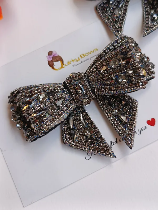 Black_Sequin_Stone_Embellished_Bow_Hair_Accessory_For_Women