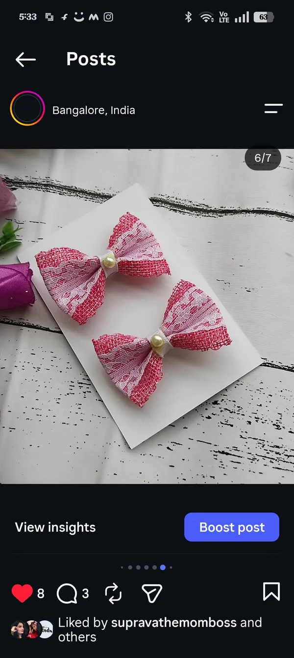 Pink_Jute_Lace_Pearl_Bow_Hair_Clips_For_Kids_Set_of_2