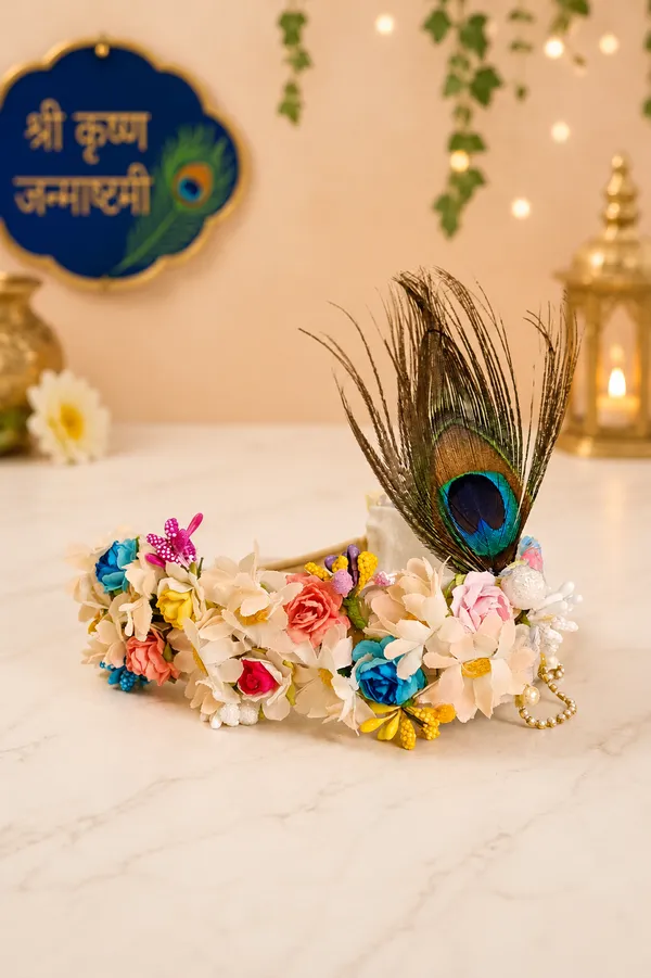 White_Sequin_Traditional_Krishna_Costume_For_Kids