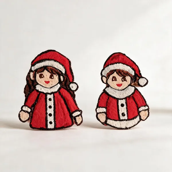 Felt_Embroidered_Christmas_Santa_Applique_Patches_Set_Of_2