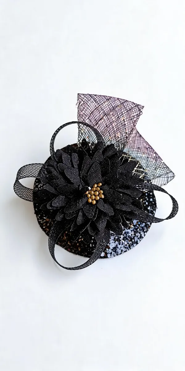 Black_Mesh_Floral_Fascinator_Headpiece_For_Kids