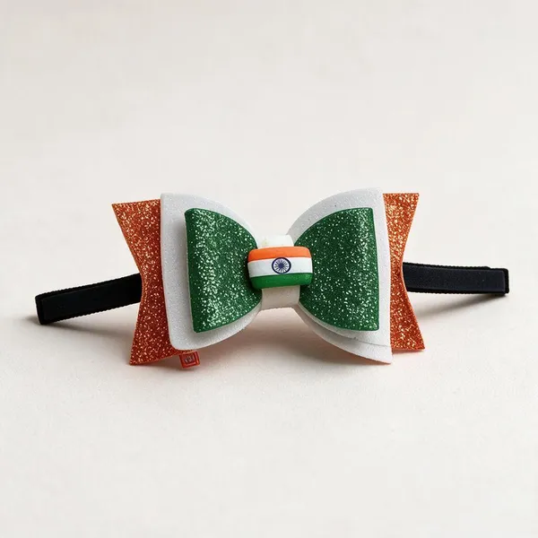 Green_Glitter_Polyester_Bow_Headband_For_Kids_Set_of_2