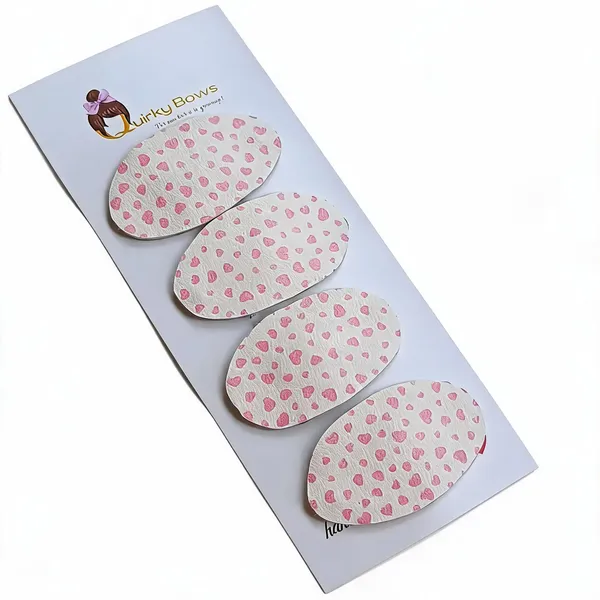 Pink_Leather_Printed_Oval_Hair_Clips_For_Girls_Set_of_4