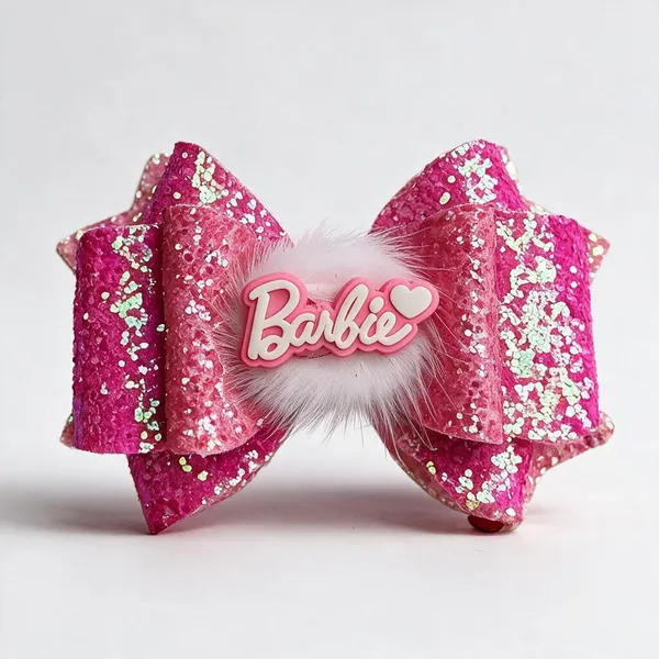 Pink_Sequin_Bow_Hair_Clip_For_Kids