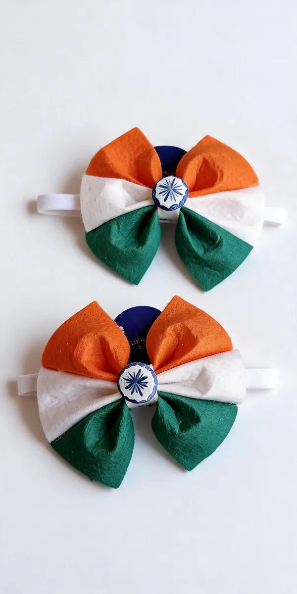 Tricolour_Felt_Handmade_Hair_Bow_For_Girls_Set_of_2