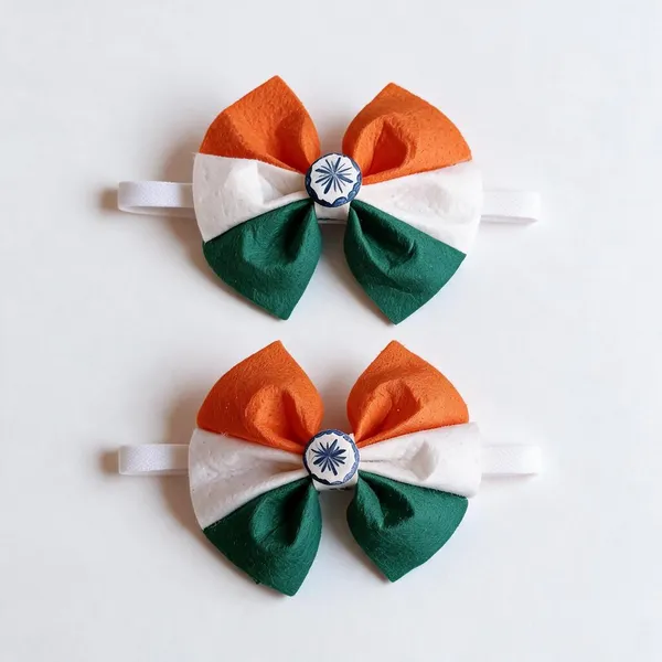 Tricolour_Felt_Handmade_Hair_Bow_For_Girls_Set_of_2