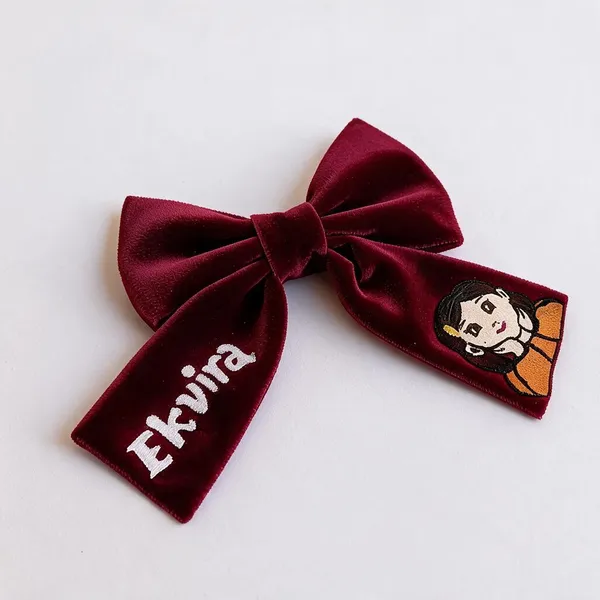 Pink_Satin_Personalised_Name_Hair_Bow_For_Girls