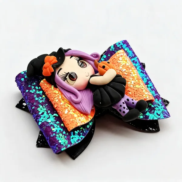 Multicolor_Sequin_Handmade_Doll_Hair_Bow_For_Kids