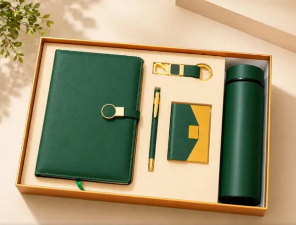 Green_Notebook_Pen_Flask_And_Accessories_Gift_Set