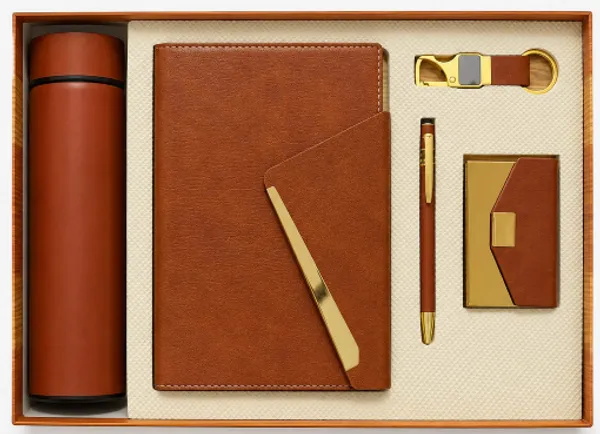 Brown_Notebook_Gift_Set_With_Pen_Keychain_And_Card_Holder