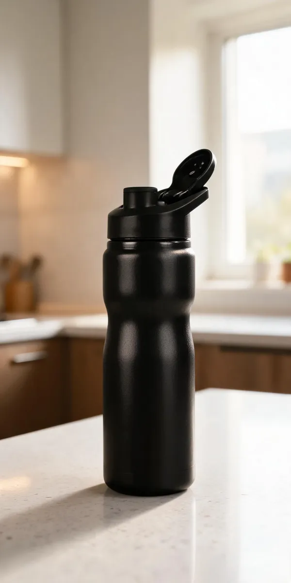 Stainless_Steel_Sports_Flip_Cap_Black_Water_Bottle_Set