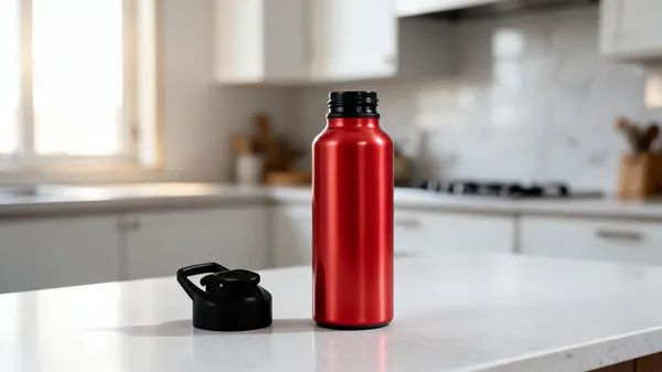 Stainless_Steel_Sports_Flip_Cap_Red_Water_Bottle_Set