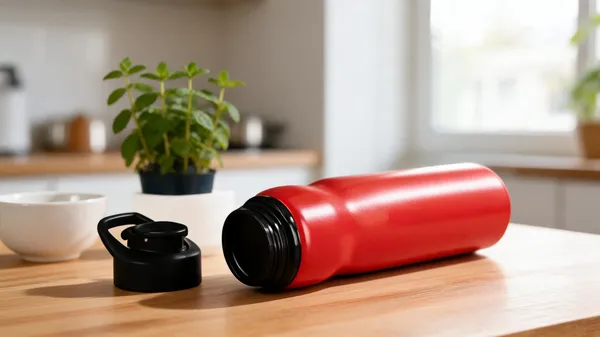 Stainless_Steel_Sports_Flip_Cap_Red_Water_Bottle_Set